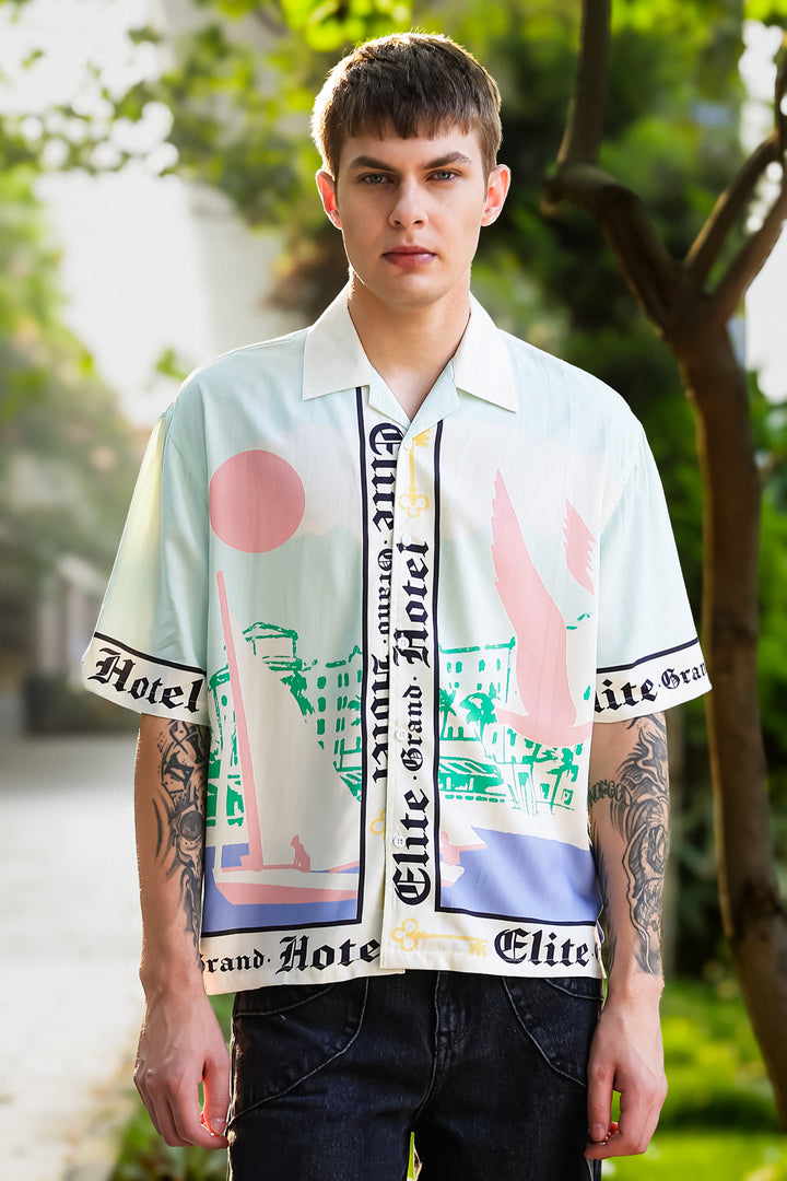 Elite Grand Hotel : Oversized Printed Shirt