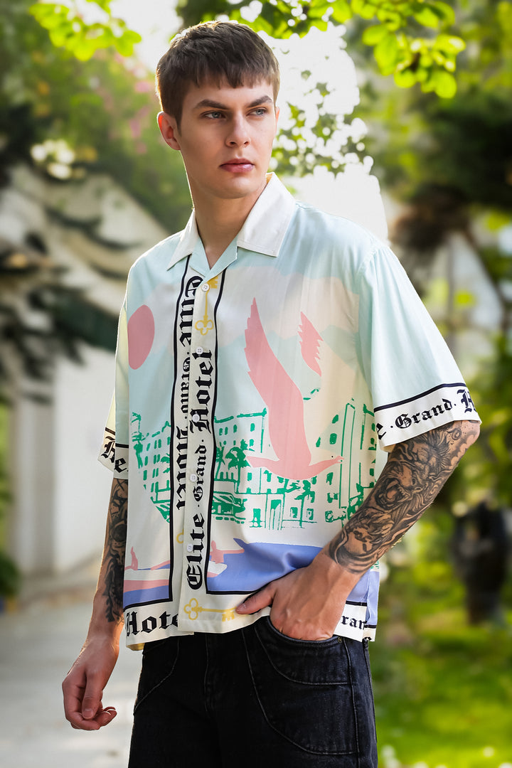 Elite Grand Hotel : Oversized Printed Shirt