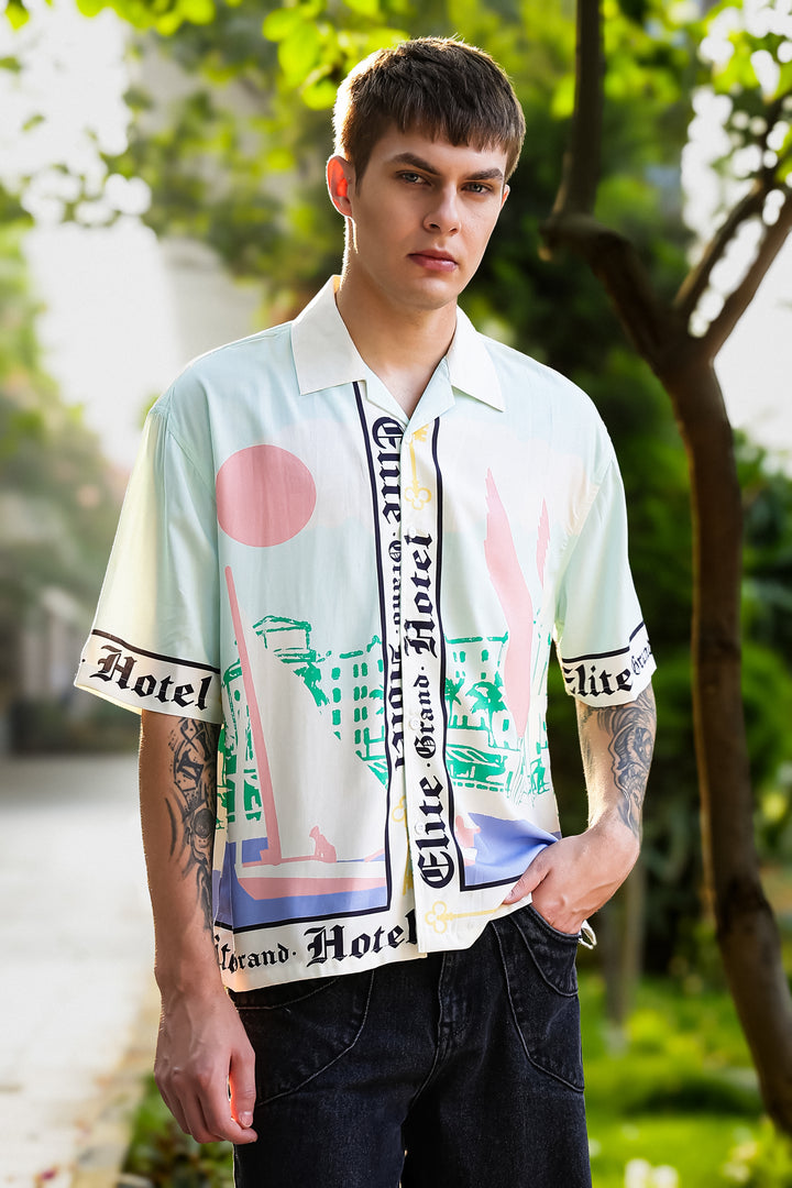 Elite Grand Hotel : Oversized Printed Shirt