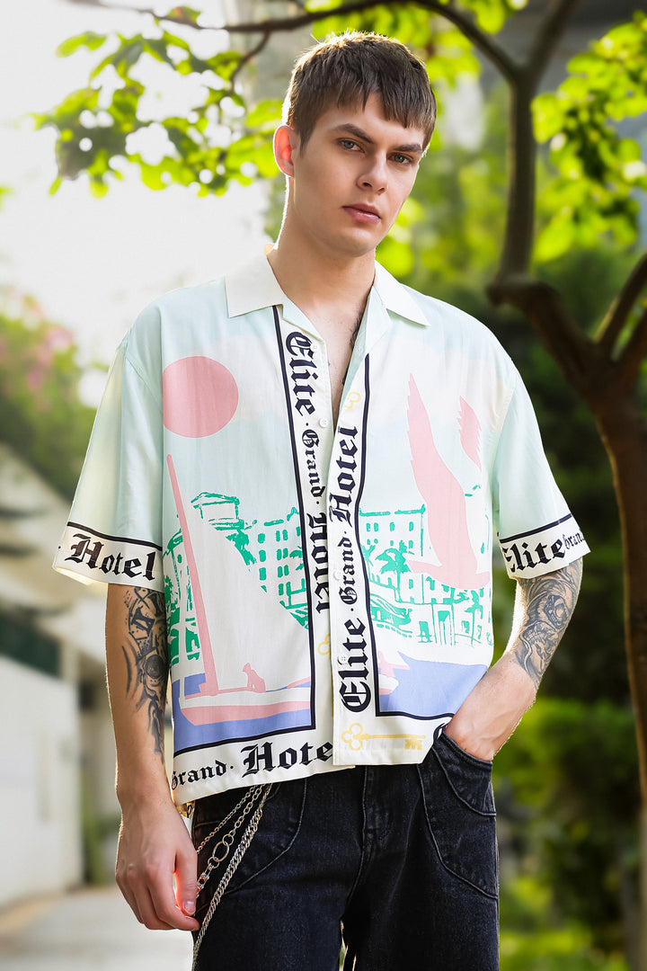 Elite Grand Hotel : Oversized Printed Shirt