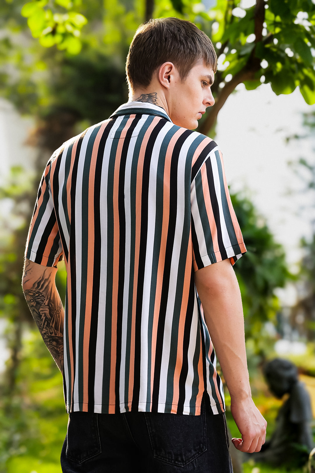 Classic Stripes: Peach Cuban Shirt