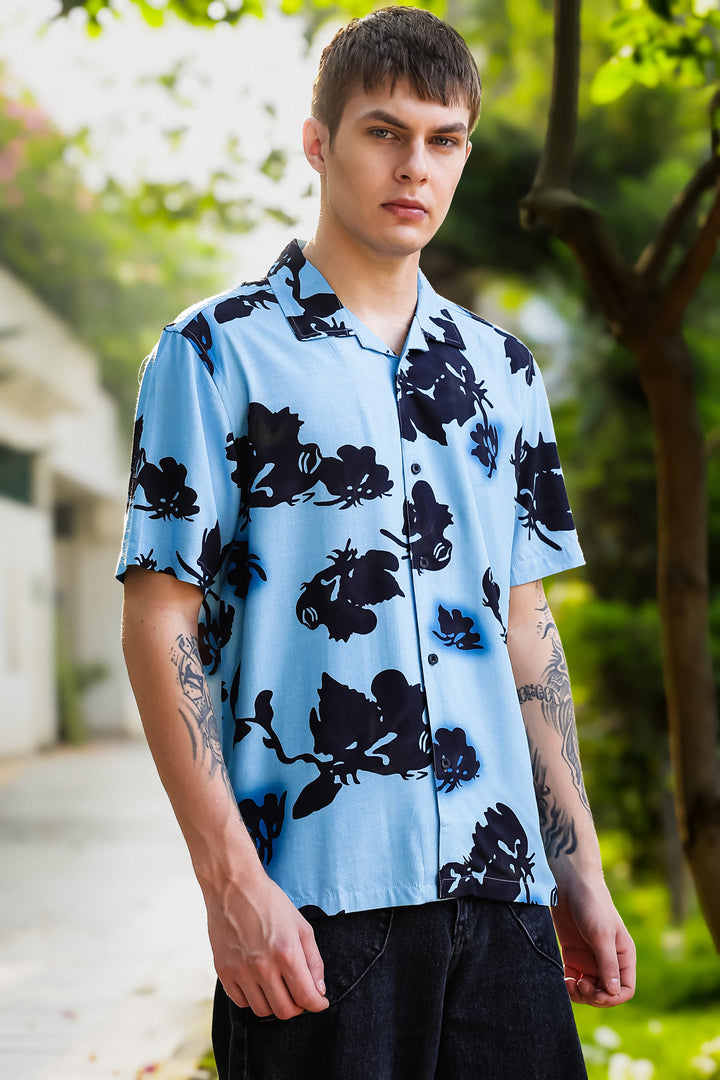Azure Cuban Shirt