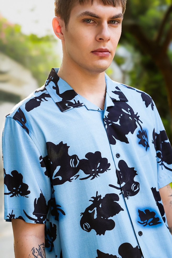 Azure Cuban Shirt