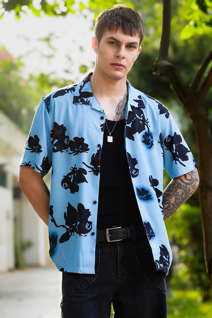 Azure Cuban Shirt