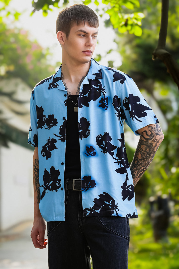 Azure Cuban Shirt