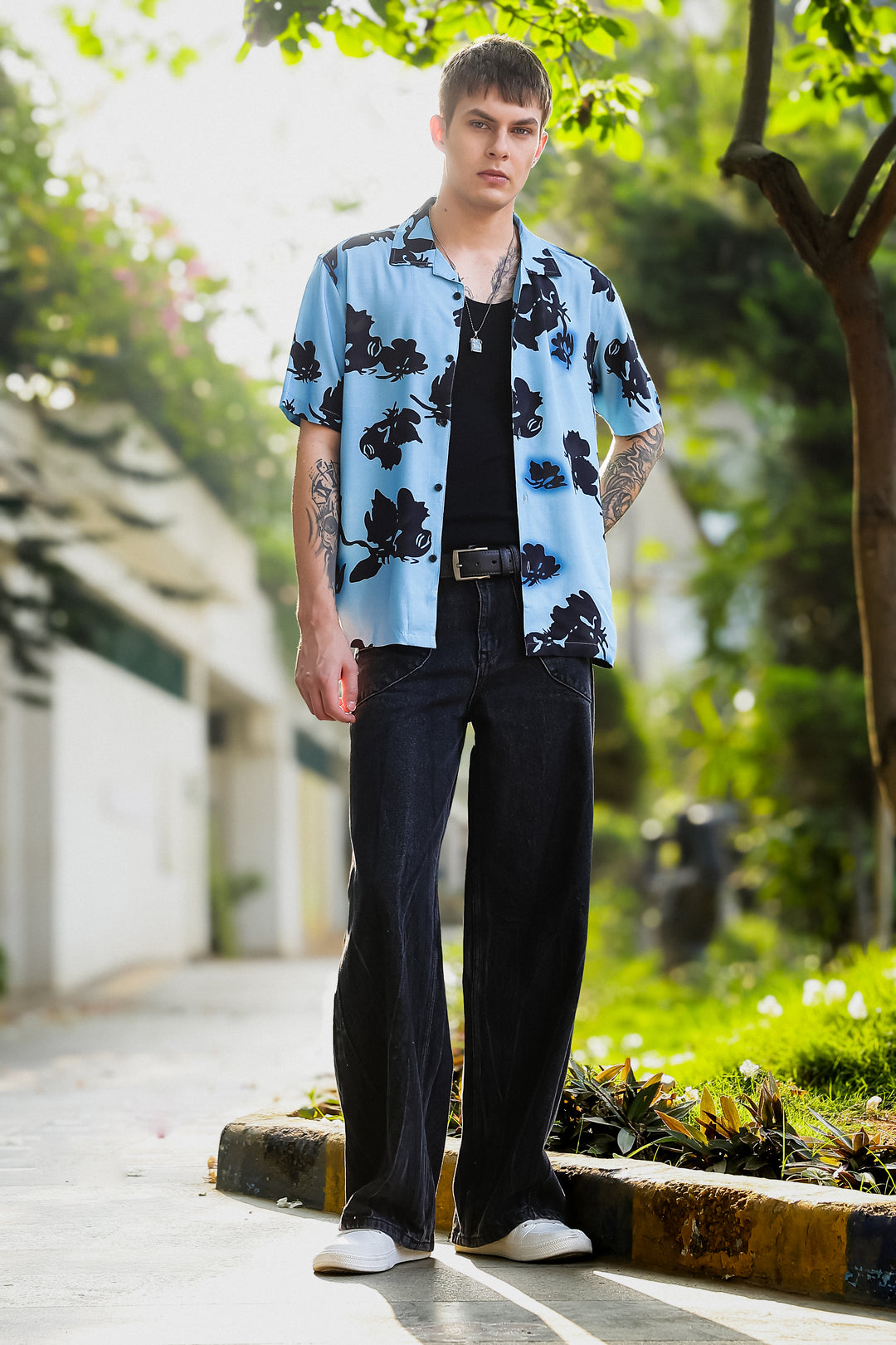 Azure Cuban Shirt