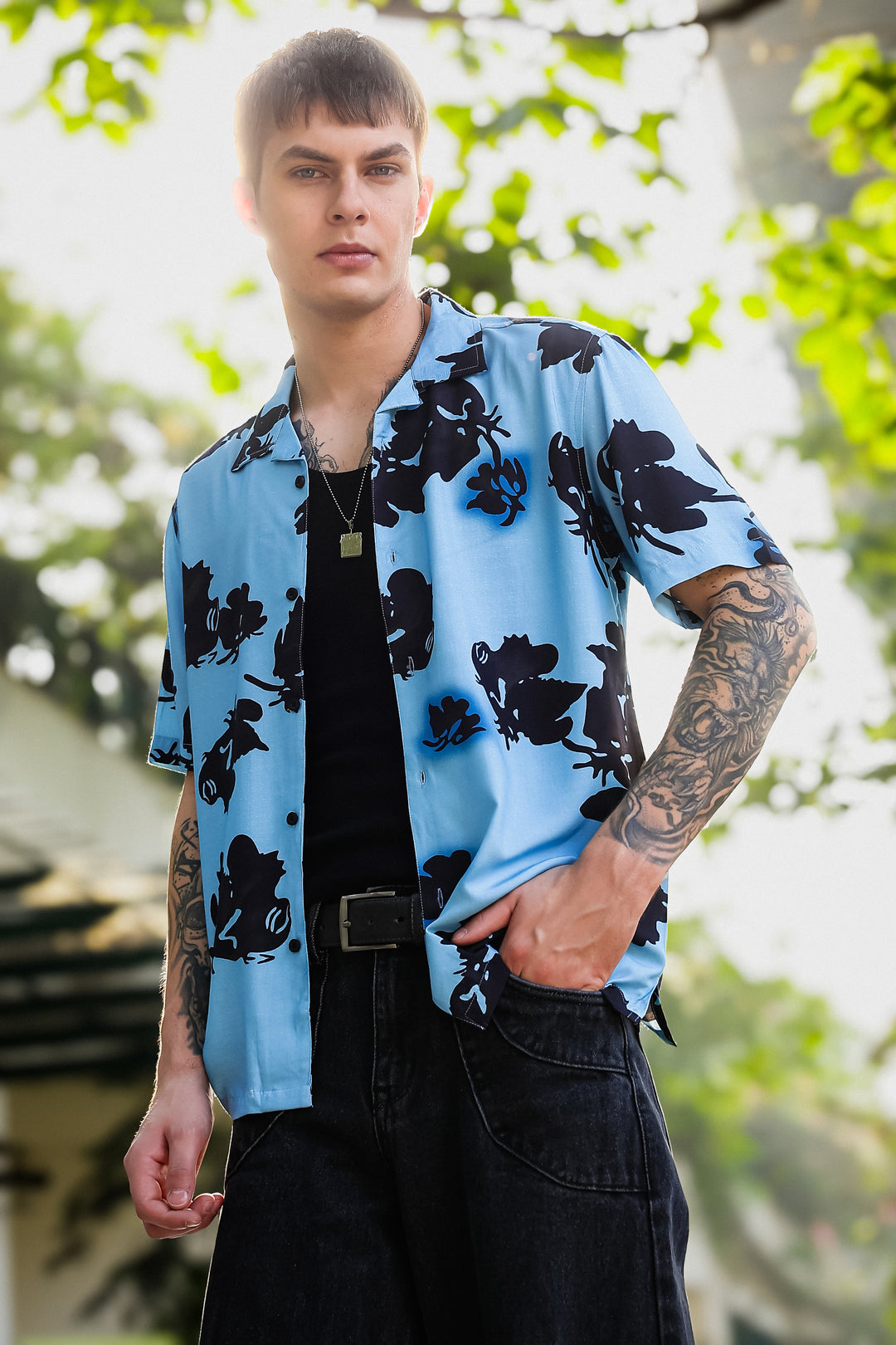 Azure Cuban Shirt