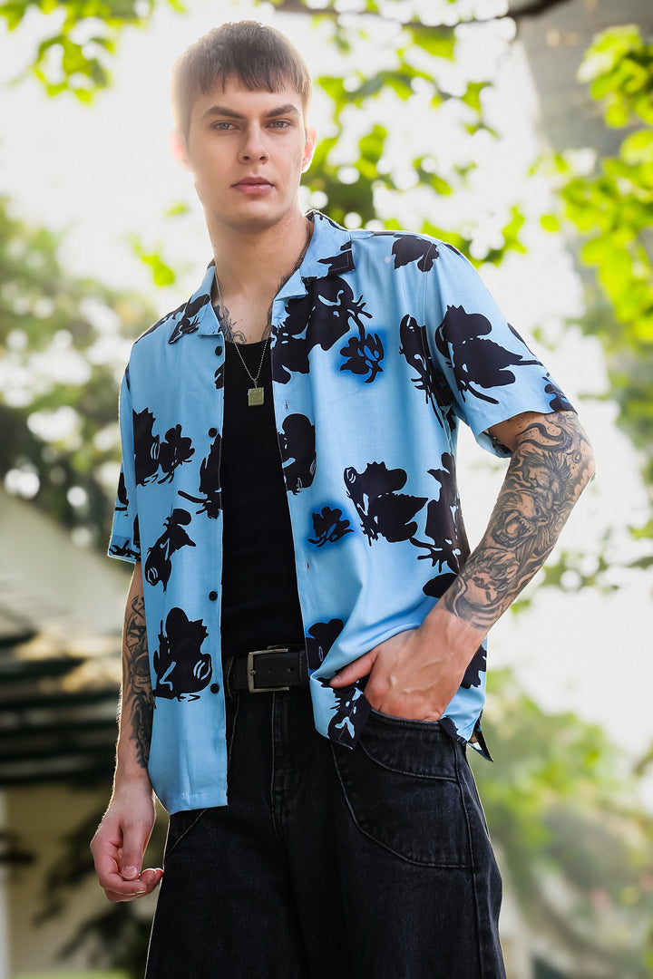 Azure Cuban Shirt