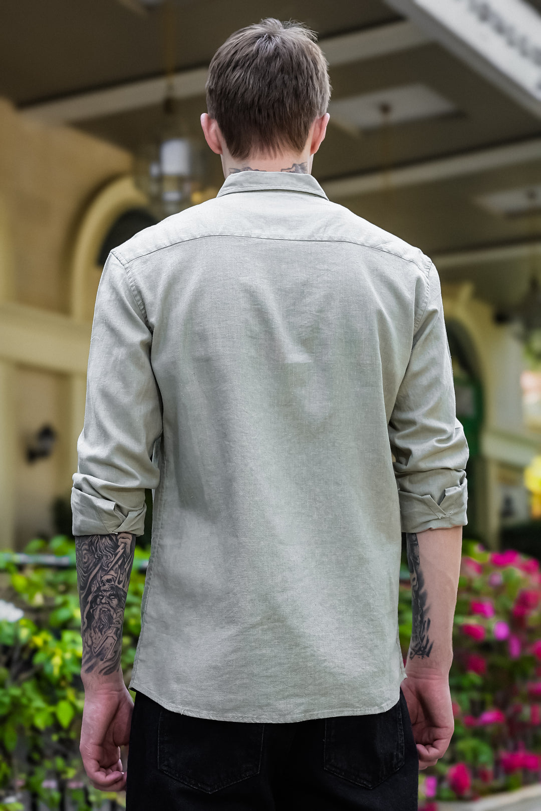 Linen: Olive Shirt