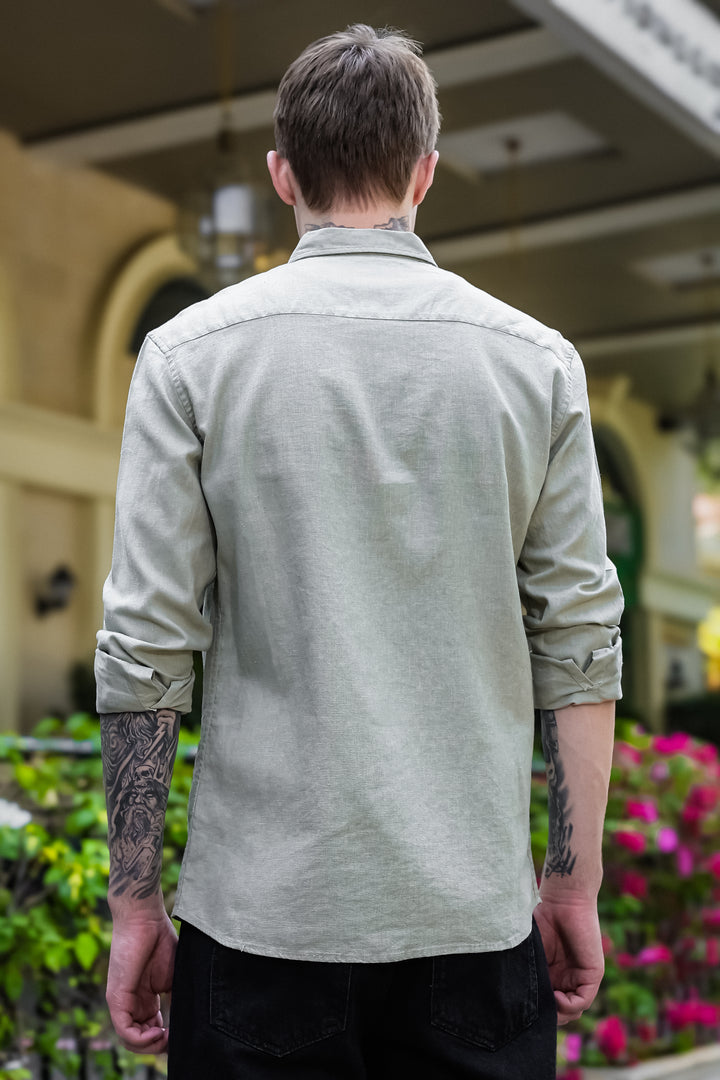 Linen: Olive Shirt