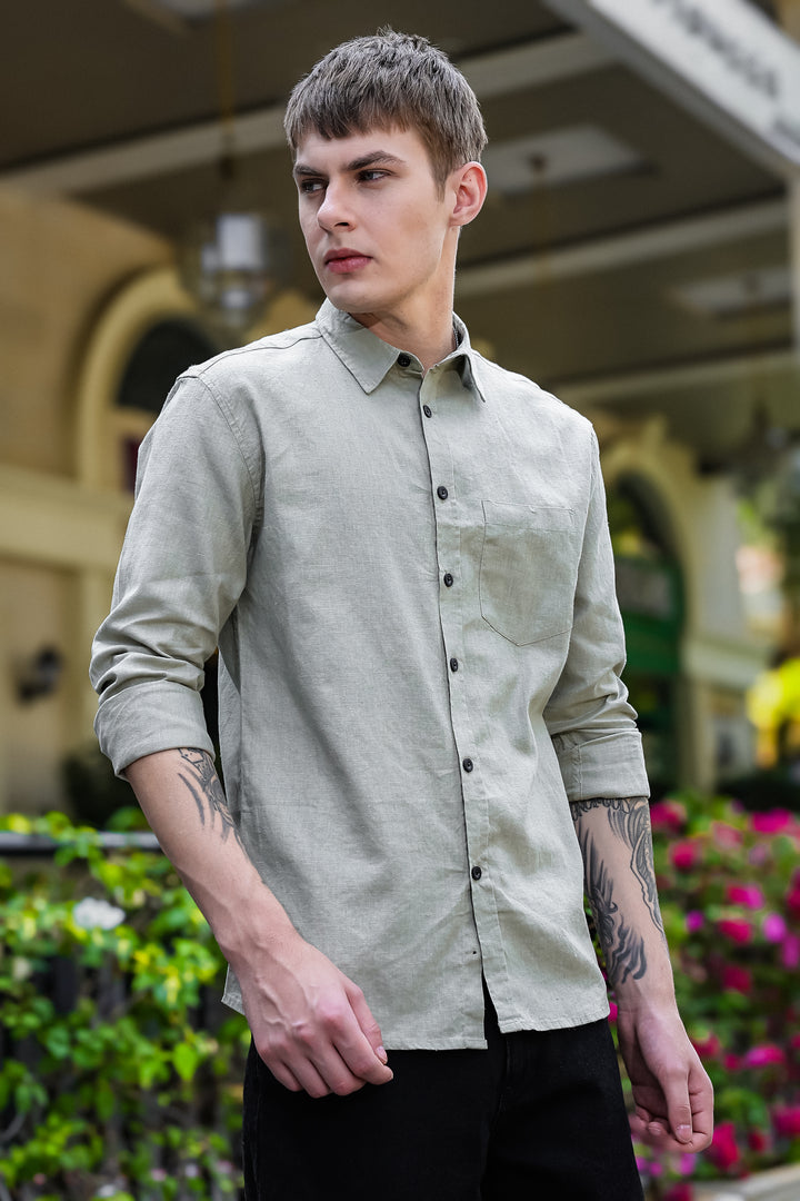 Linen: Olive Shirt