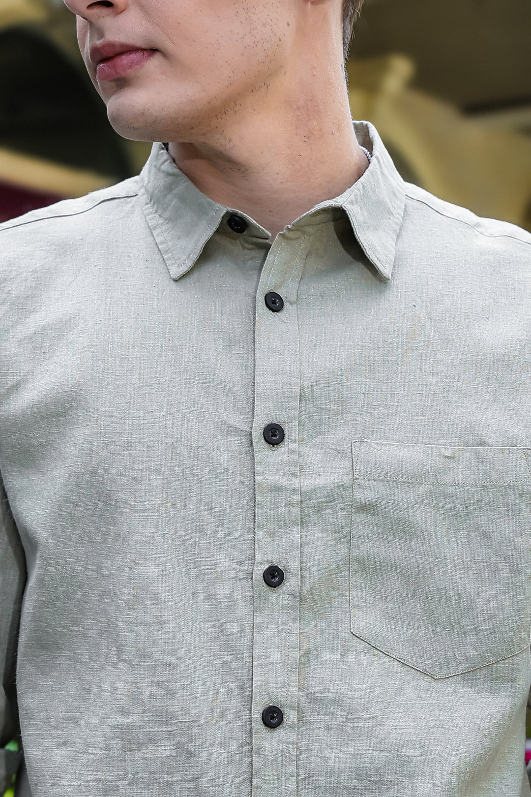 Linen: Olive Shirt