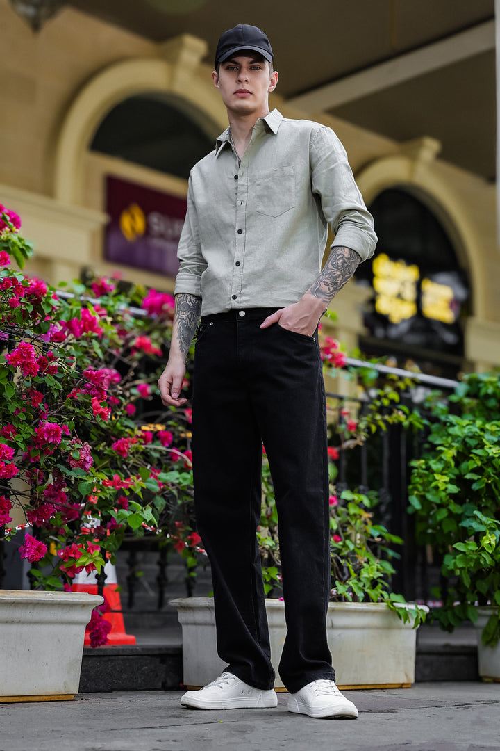 Linen: Olive Shirt
