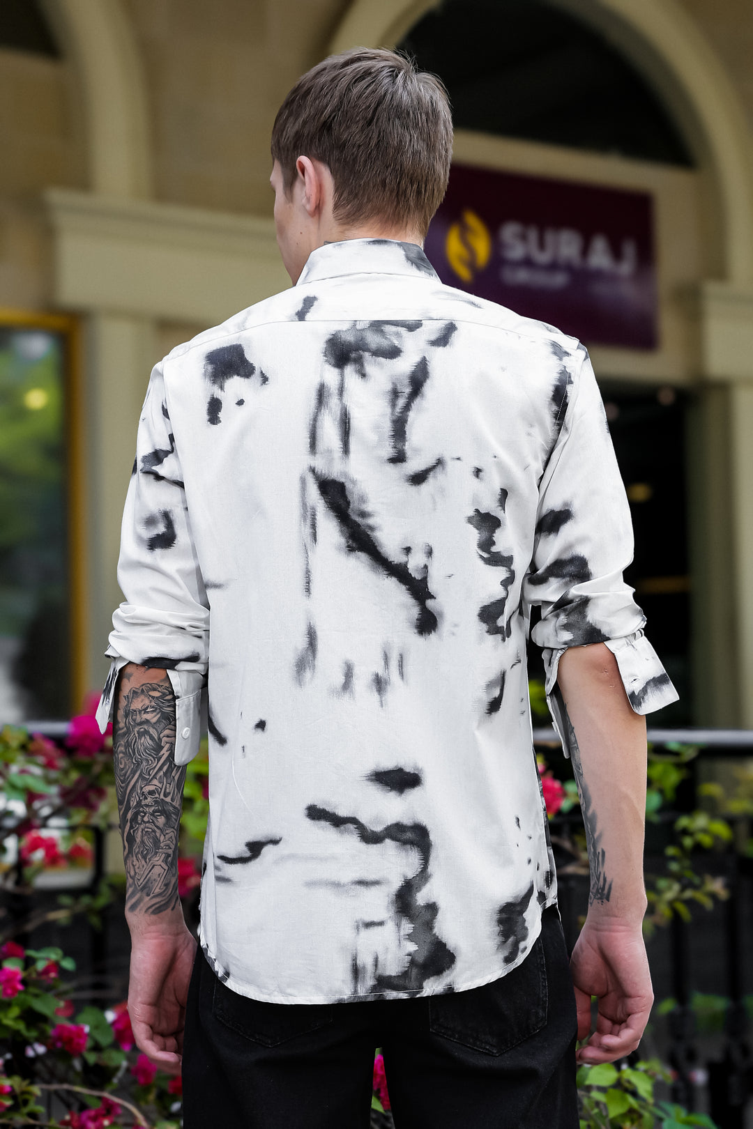 White Abstract Shirt