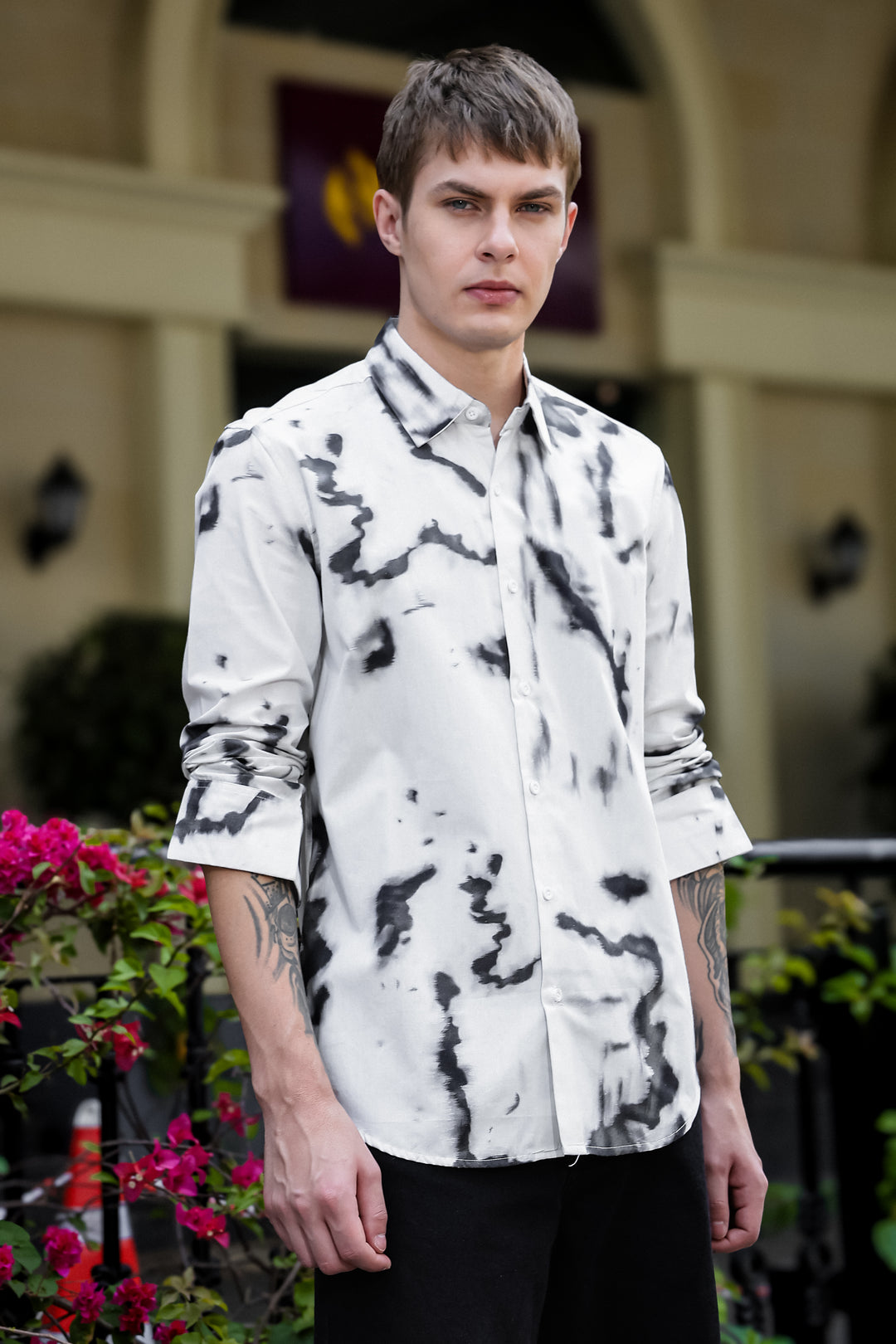 White Abstract Shirt