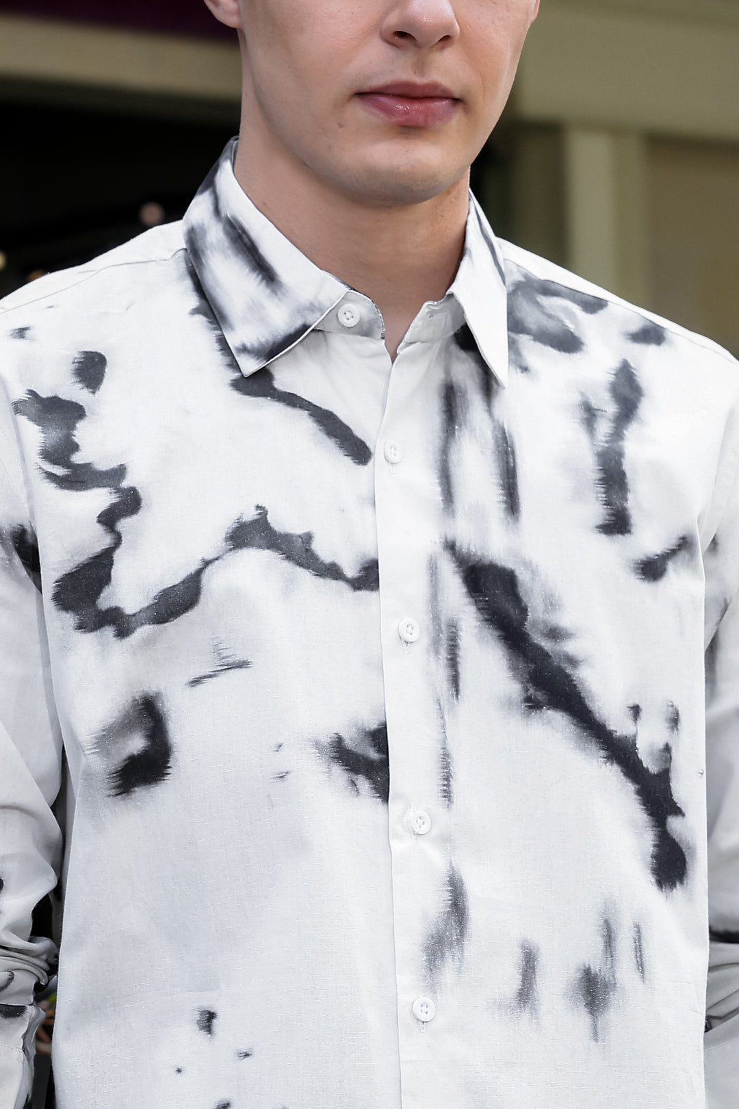 White Abstract Shirt