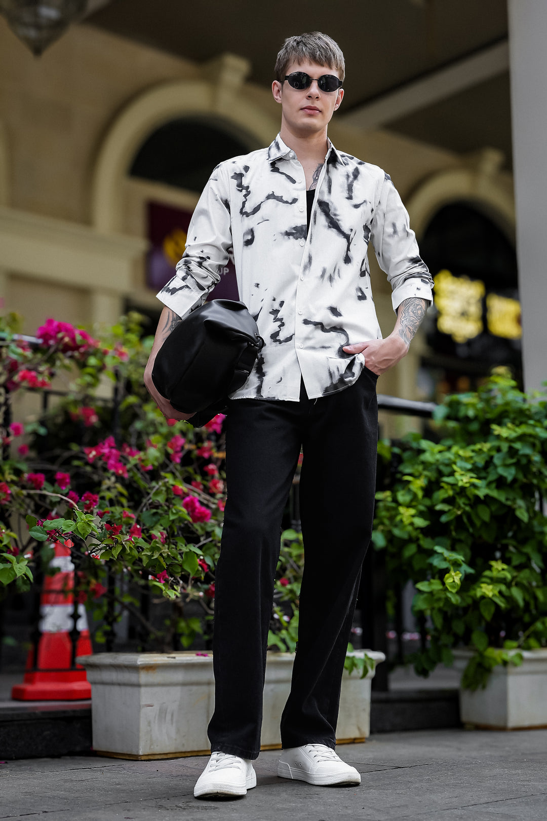 White Abstract Shirt