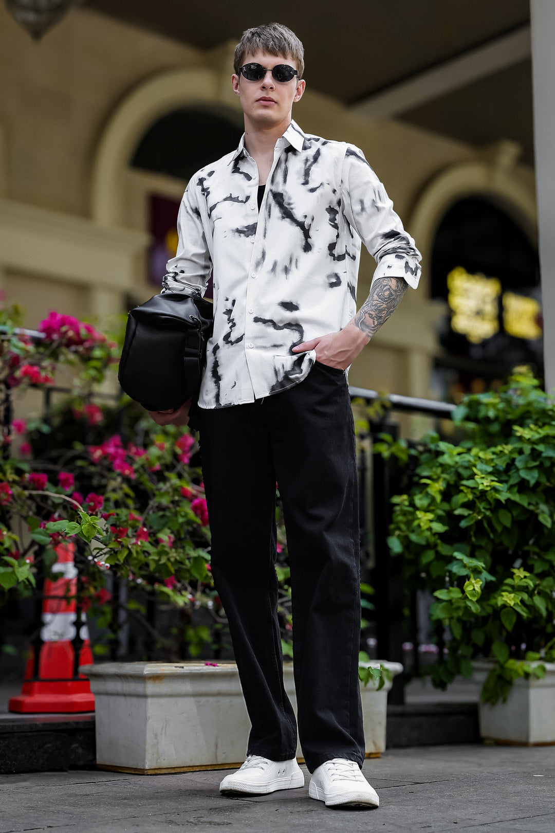 White Abstract Shirt