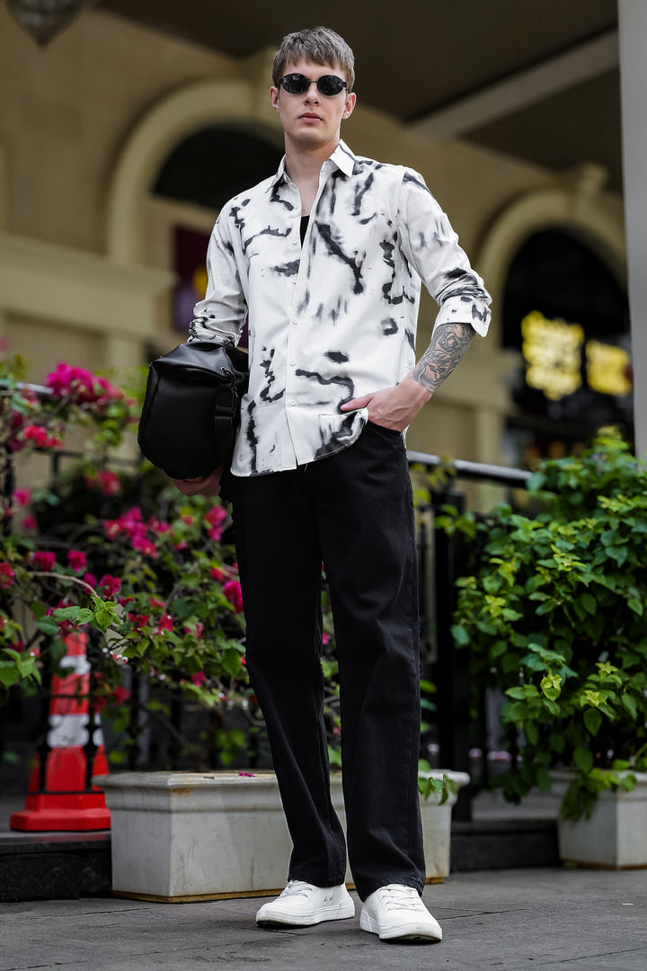 White Abstract Shirt