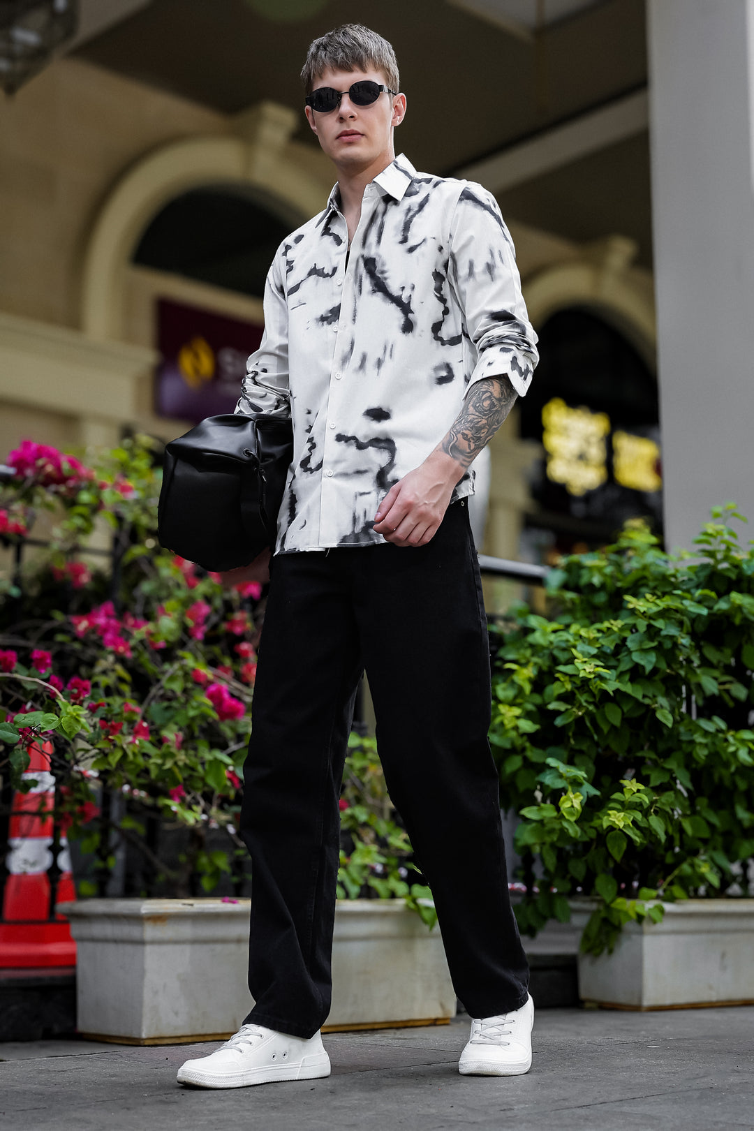 White Abstract Shirt