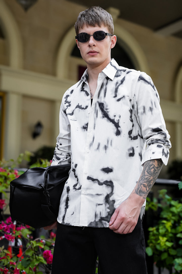 White Abstract Shirt