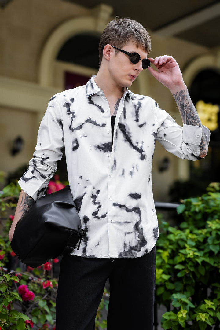 White Abstract Shirt