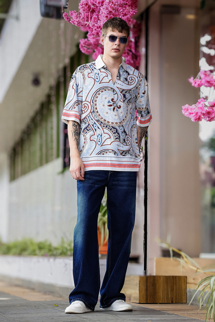 Regional Art Printed Oversized Shirt