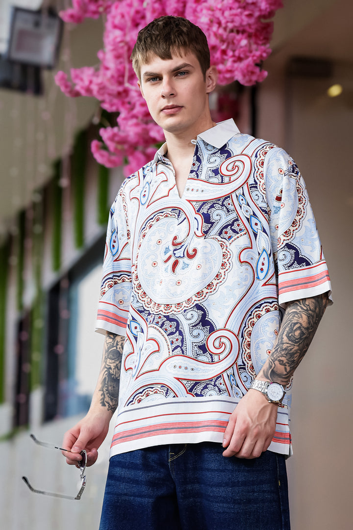 Regional Art Printed Oversized Shirt