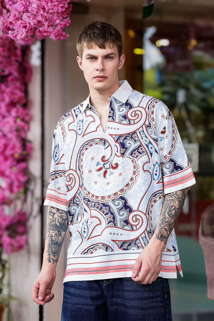 Regional Art Printed Oversized Shirt