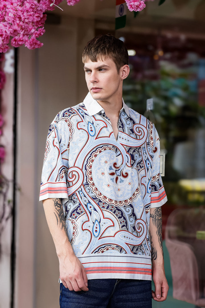 Regional Art Printed Oversized Shirt