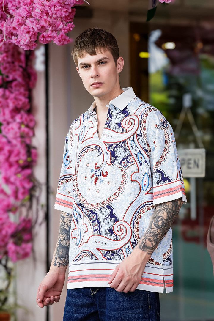 Regional Art Printed Oversized Shirt