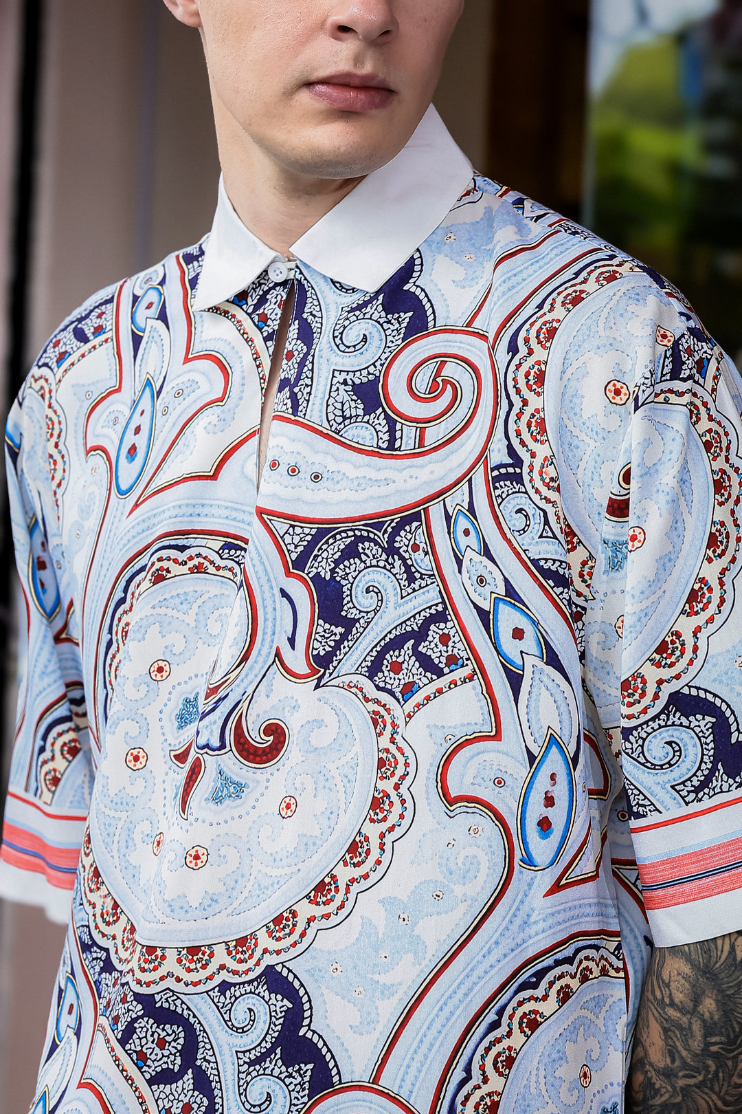 Regional Art Printed Oversized Shirt