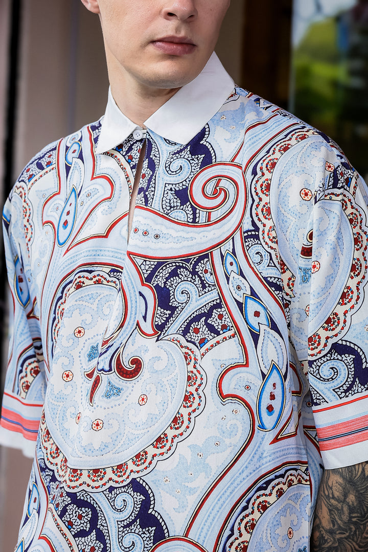 Regional Art Printed Oversized Shirt