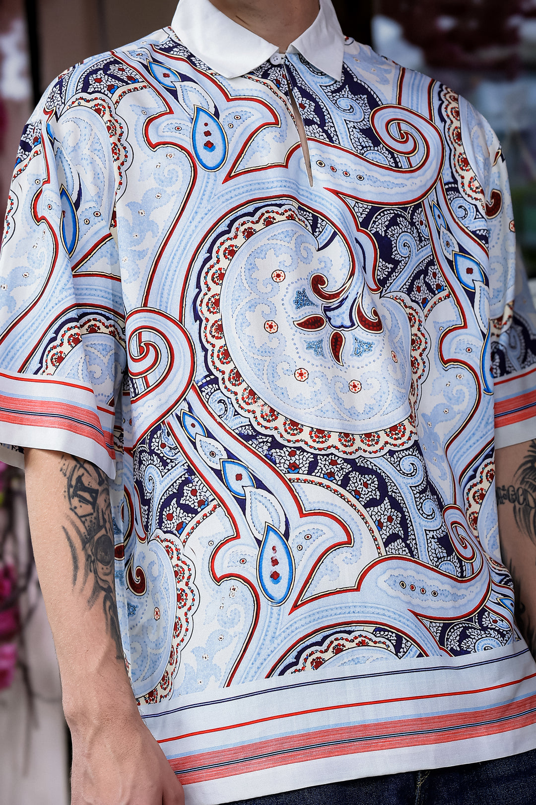 Regional Art Printed Oversized Shirt