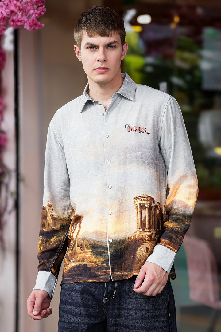 Greek God : Textured Fabric Shirt
