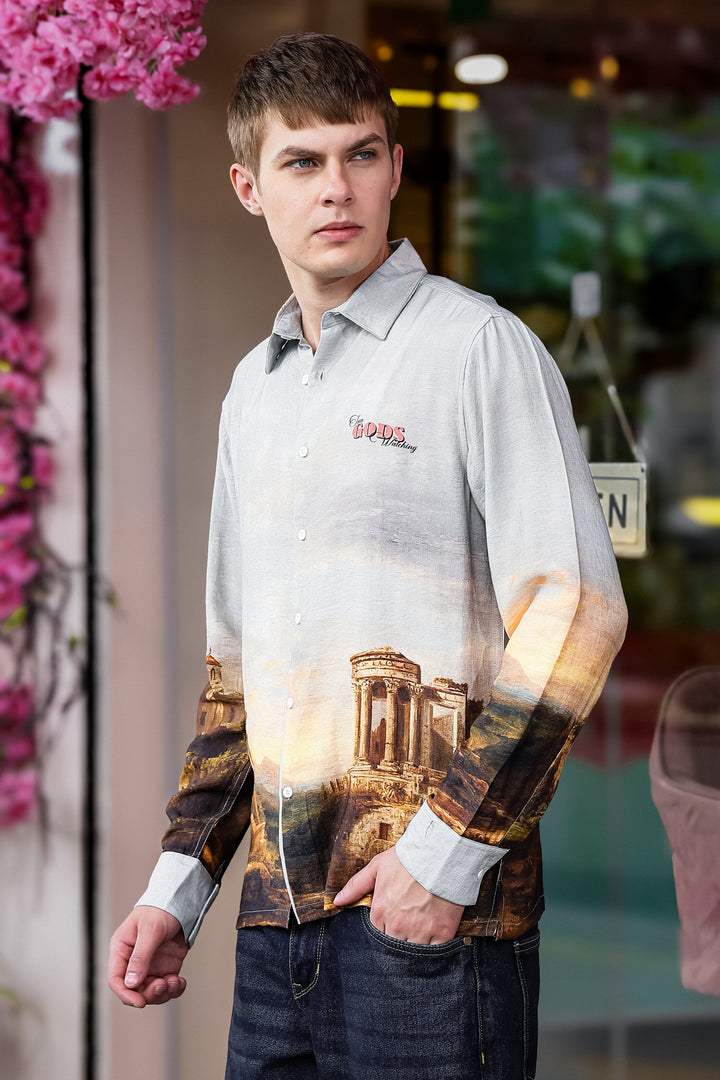 Greek God : Textured Fabric Shirt