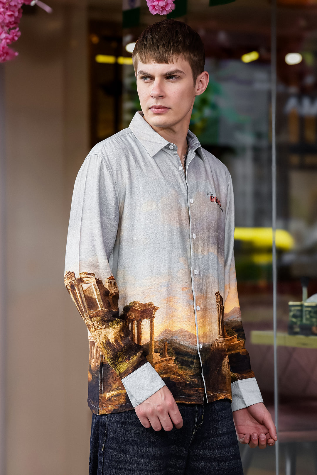 Greek God : Textured Fabric Shirt