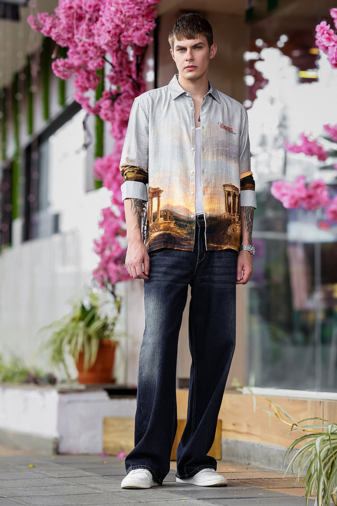 Greek God : Textured Fabric Shirt