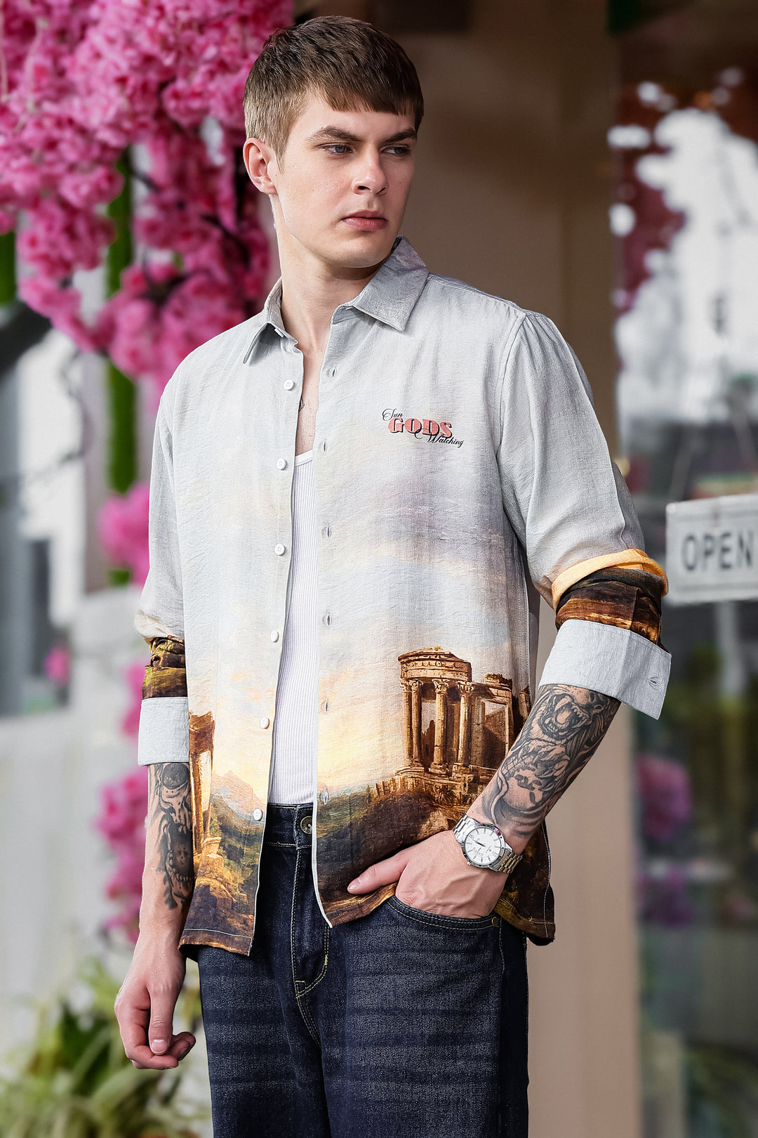 Greek God : Textured Fabric Shirt