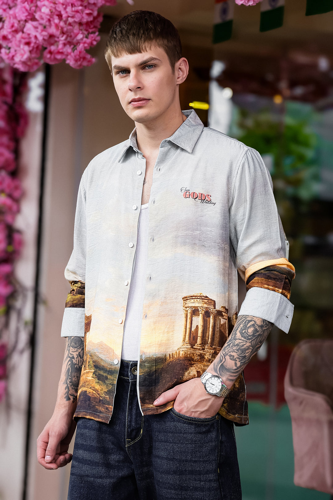 Greek God : Textured Fabric Shirt