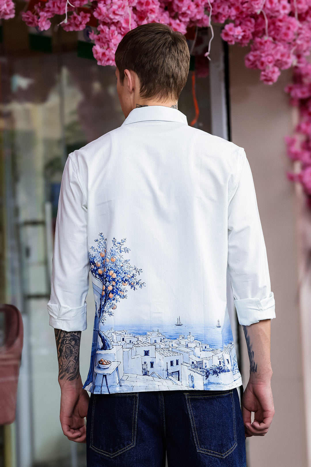 Greek Landscape : Oxford Printed Shirt