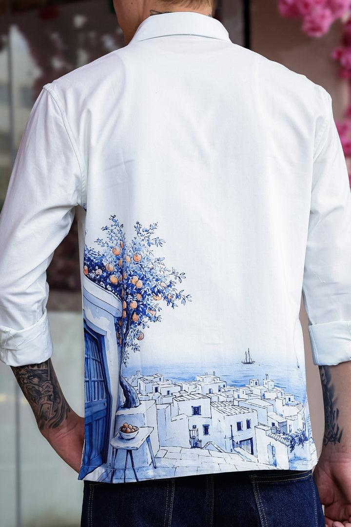 Greek Landscape : Oxford Printed Shirt
