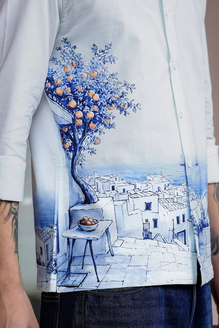 Greek Landscape : Oxford Printed Shirt
