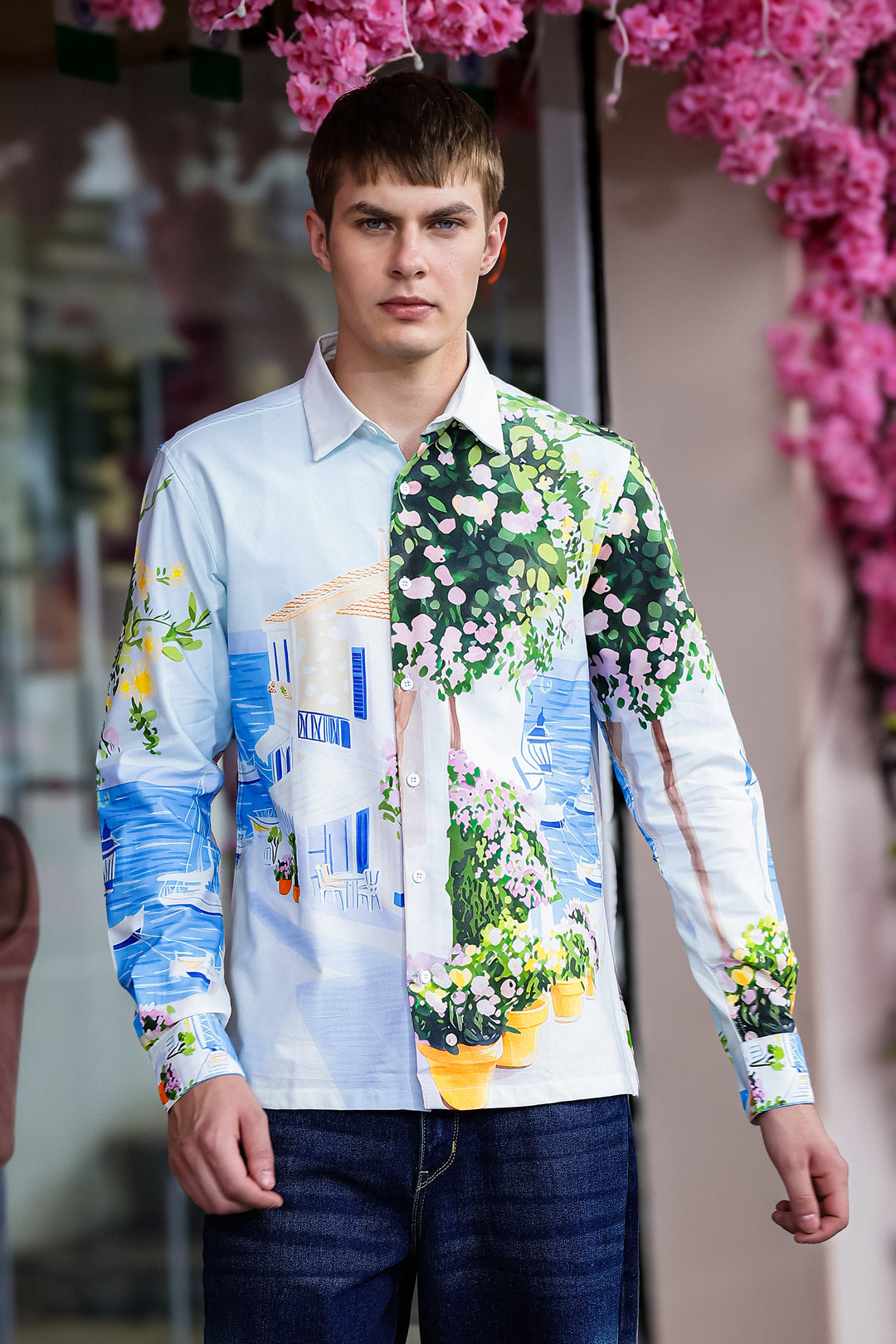 Panorama Printed Oxford Shirt