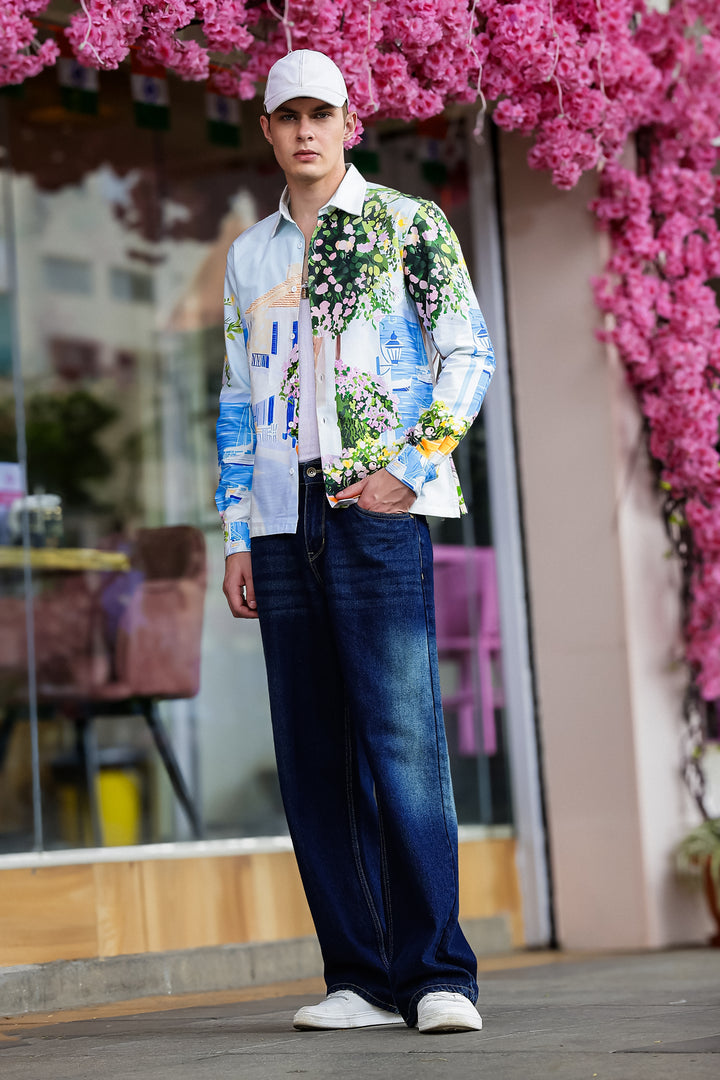 Panorama Printed Oxford Shirt