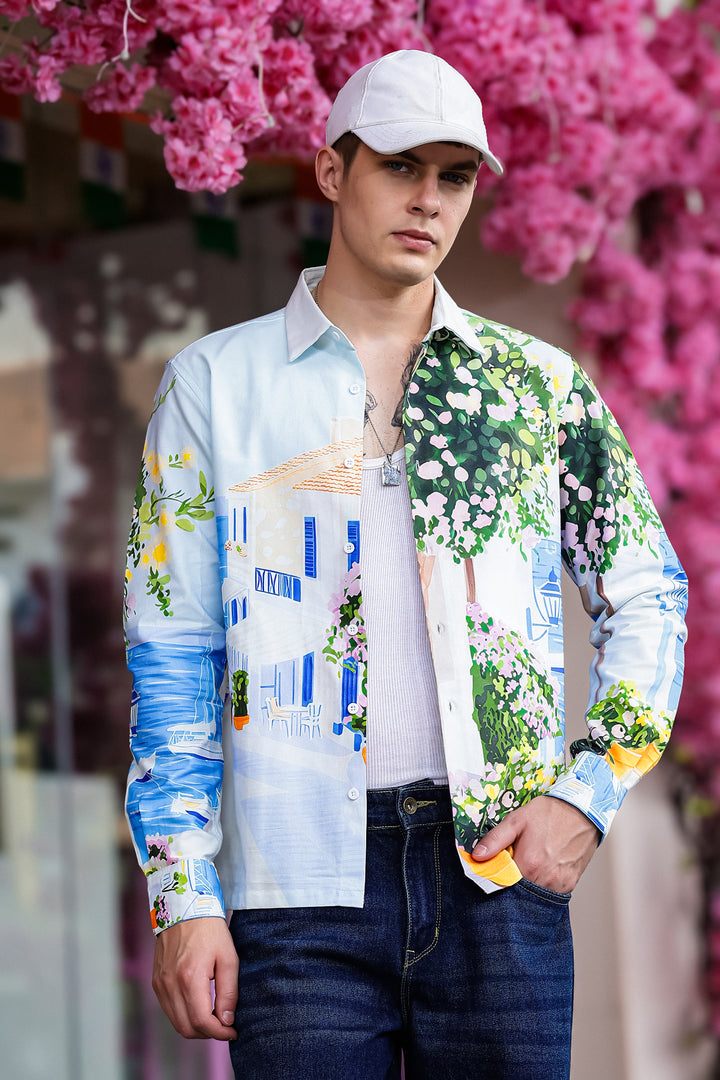 Panorama Printed Oxford Shirt