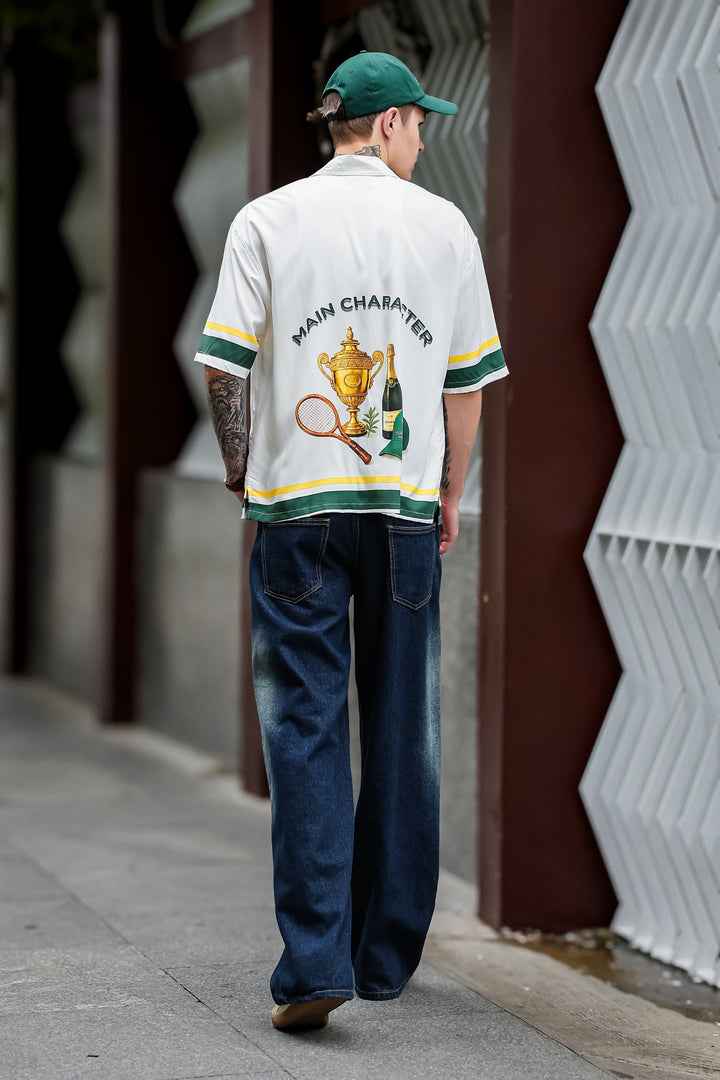 Main Character : Oversized Printed Shirt
