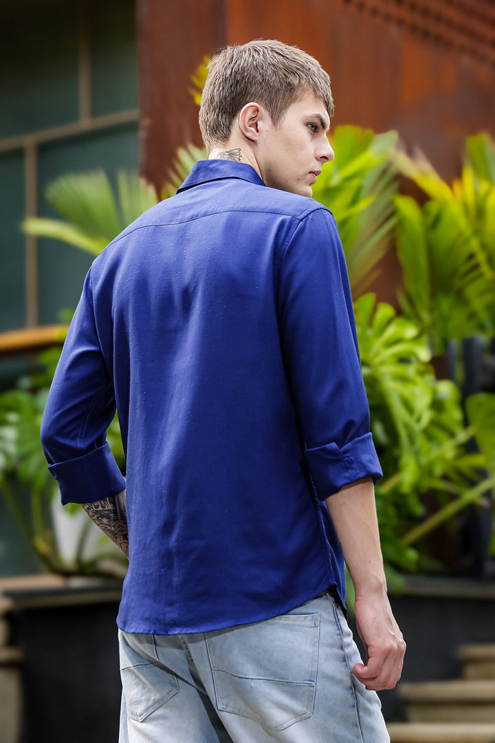 Linen: Navy Shirt