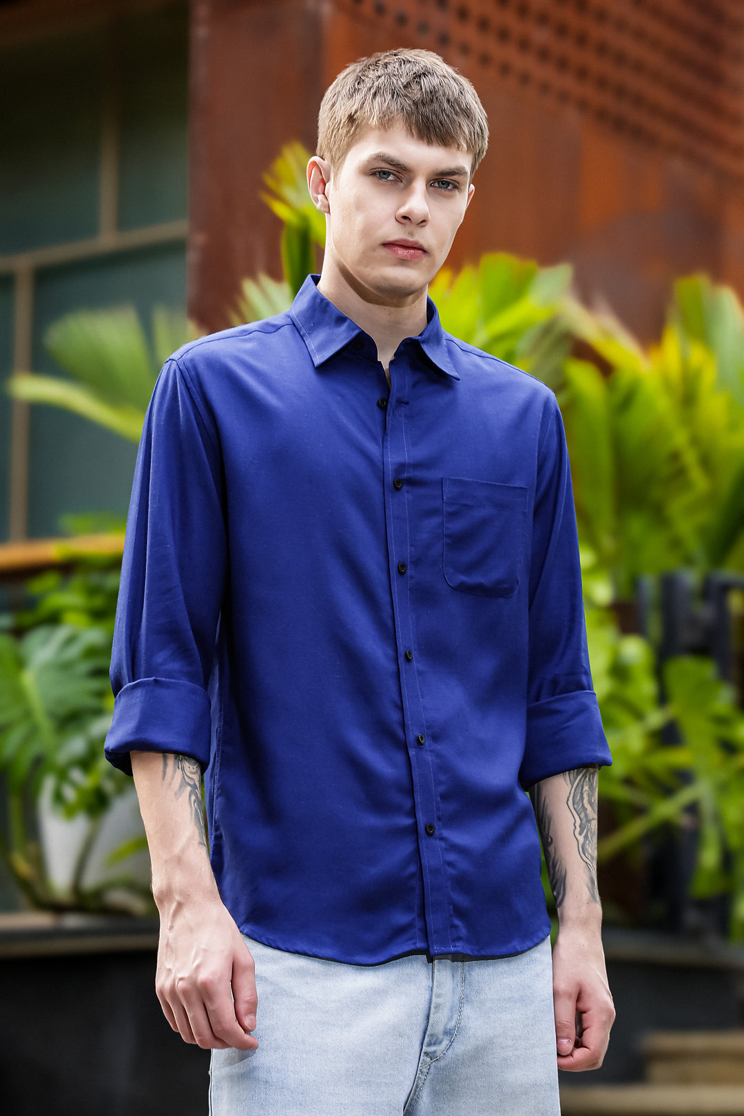 Linen: Navy Shirt