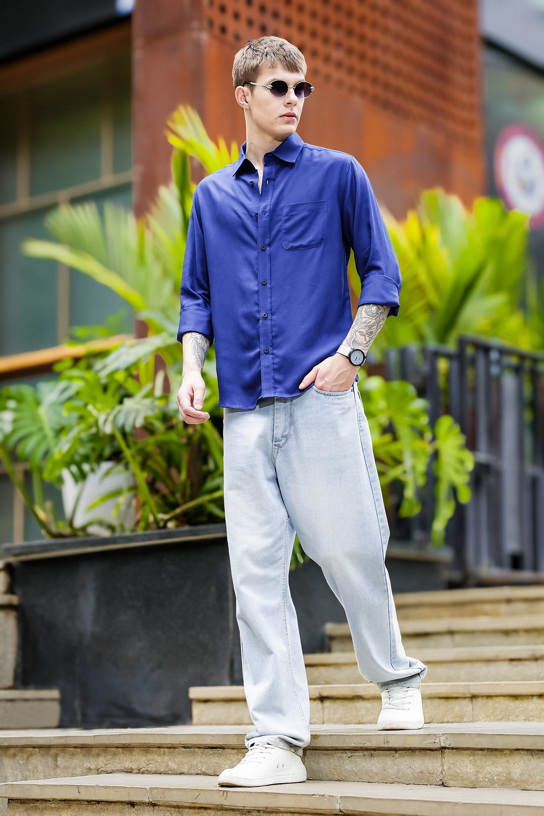 Linen: Navy Shirt